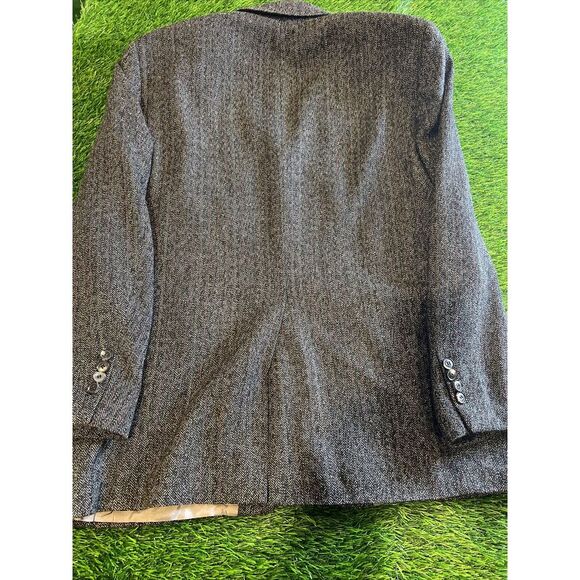 Hugo Boss Blazer Wool Blend Mens 42R Gray 2 Button Tweed - Picture 10 of 16